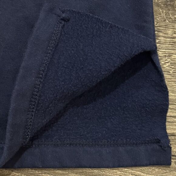 Vintage 90s Sport Sweatshirt Quarter Zip Fleece Mens 38 M Navy Red Made in USA - Picture 5 of 10